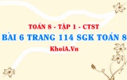 Bài 6 trang 114 SGK Toán 8 Tập 1 Chân trời sáng tạo